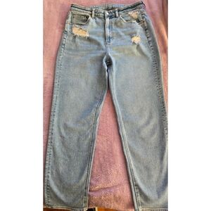 American Eagle Outfitters Distressed Denim Straight Jeans